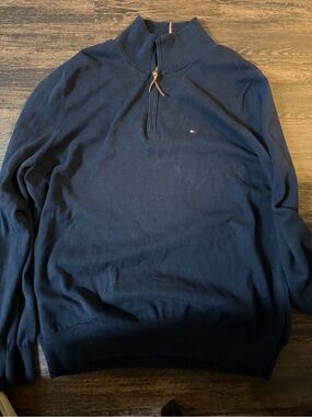 Tommy Hilfiger Navy Half-Zip Pullover Sweater